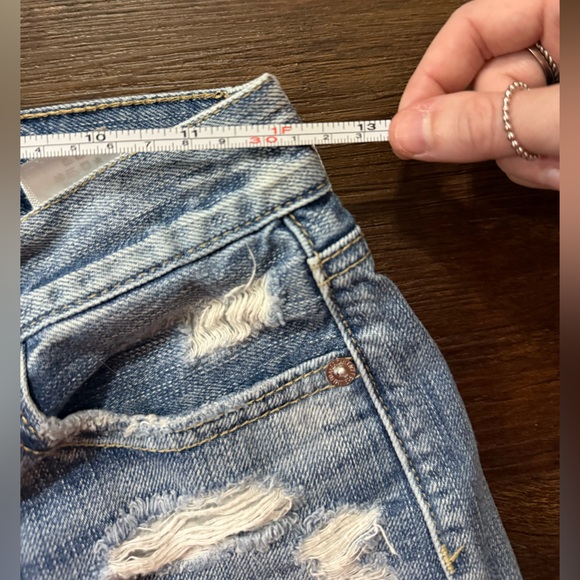American Eagle Outfitters Women's Ripped Jean Shorts - Light Blue - Picture 5 of 5